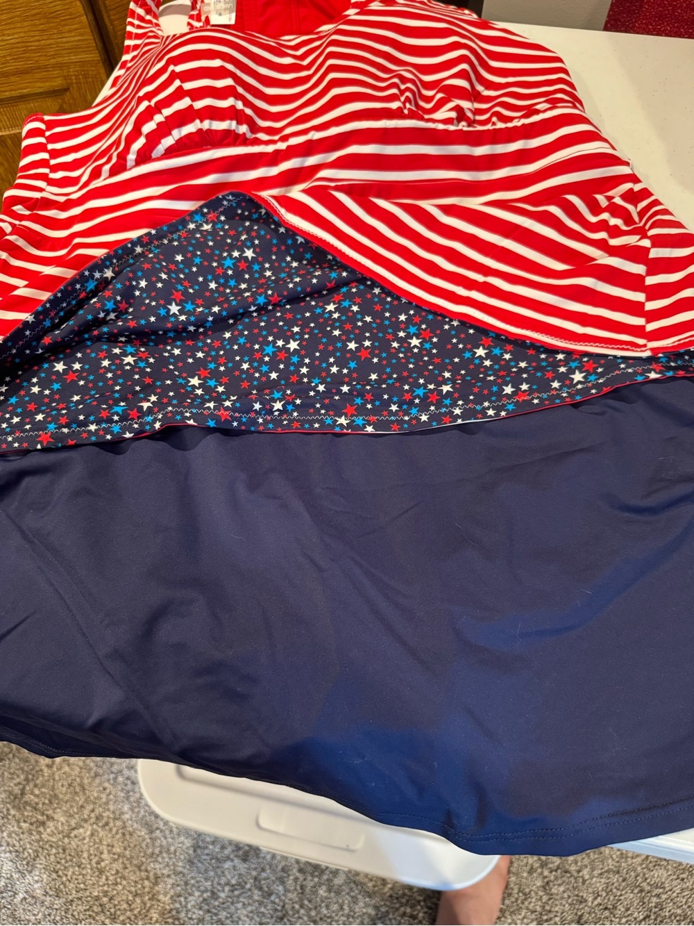 Lands' End Swim SET 2 Skorts AND a reversible top all 20W